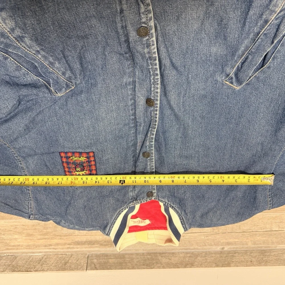 Vintage Super Rare Cococola Denim Bomber Jacket 100%‎ Cotton